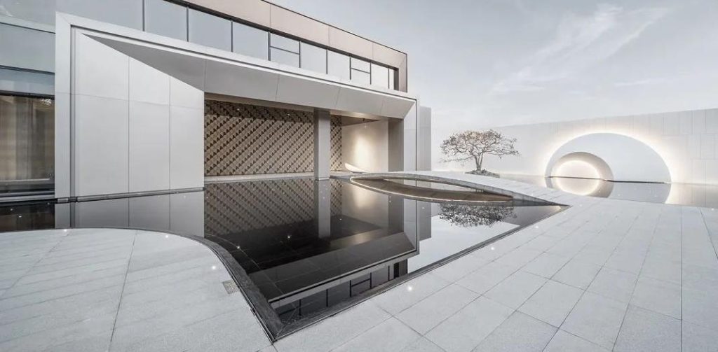 人造宝石铝盘子在建筑景观